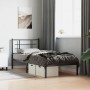 Estructura de cama con cabecero metal negro 90x190 cm de , Camas y somieres - Ref: Foro24-355553, Precio: 65,13 €, Descuento: %