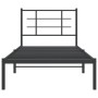 Estructura de cama con cabecero metal negro 90x190 cm de , Camas y somieres - Ref: Foro24-355553, Precio: 65,13 €, Descuento: %