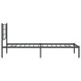 Estructura de cama con cabecero metal negro 90x190 cm de , Camas y somieres - Ref: Foro24-355553, Precio: 65,13 €, Descuento: %