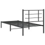 Estructura de cama con cabecero metal negro 90x190 cm de , Camas y somieres - Ref: Foro24-355553, Precio: 65,13 €, Descuento: %