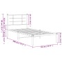 Estructura de cama con cabecero metal negro 90x190 cm de , Camas y somieres - Ref: Foro24-355553, Precio: 65,13 €, Descuento: %