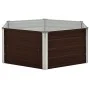 Mesa de cultivo de acero galvanizado marrón 129x129x46 cm de vidaXL, Maceteros y jardineras - Ref: Foro24-45710, Precio: 45,4...