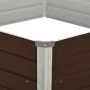 Mesa de cultivo de acero galvanizado marrón 129x129x46 cm de vidaXL, Maceteros y jardineras - Ref: Foro24-45710, Precio: 45,4...