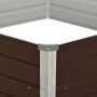 Mesa de cultivo de acero galvanizado marrón 129x129x46 cm de vidaXL, Maceteros y jardineras - Ref: Foro24-45710, Precio: 40,8...