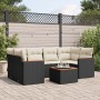 Set de comedor de jardín 7 pzas y cojines ratán sintético negro de , Conjuntos de jardín - Ref: Foro24-3225797, Precio: 400,0...