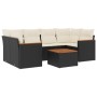 Set de comedor de jardín 7 pzas y cojines ratán sintético negro de , Conjuntos de jardín - Ref: Foro24-3225797, Precio: 400,0...