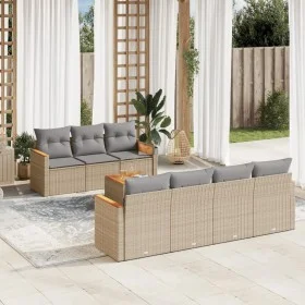 Juego de sofás jardín con cojines beige mezcla 8 pzas ratán PE de , Conjuntos de jardín - Ref: Foro24-3225807, Precio: 475,63...