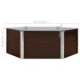 Mesa de cultivo de acero galvanizado marrón 129x129x46 cm de vidaXL, Maceteros y jardineras - Ref: Foro24-45710, Precio: 45,4...