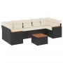 Set de sofás de jardín 8 piezas y cojines ratán sintético negro de , Conjuntos de jardín - Ref: Foro24-3225811, Precio: 450,4...