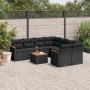 Set de sofás de jardín 8 piezas y cojines ratán sintético negro de , Conjuntos de jardín - Ref: Foro24-3225824, Precio: 557,6...