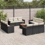 Set de sofás de jardín y cojines 13 pzas ratán sintético negro de , Conjuntos de jardín - Ref: Foro24-3225839, Precio: 789,73...