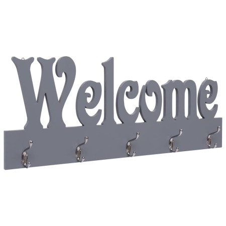 Perchero de pared WELCOME gris 74x29,5 cm de vidaXL, Percheros para sombreros y abrigos - Ref: Foro24-284248, Precio: 45,05 €...