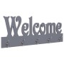 Perchero de pared WELCOME gris 74x29,5 cm de vidaXL, Percheros para sombreros y abrigos - Ref: Foro24-284248, Precio: 45,05 €...