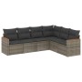 Set de muebles de jardín 6 pzas y cojines ratán sintético gris de , Conjuntos de jardín - Ref: Foro24-3226004, Precio: 353,95...