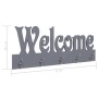 Perchero de pared WELCOME gris 74x29,5 cm de vidaXL, Percheros para sombreros y abrigos - Ref: Foro24-284248, Precio: 45,05 €...