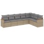 Juego de sofás jardín con cojines beige mezcla 7 pzas ratán PE de , Conjuntos de jardín - Ref: Foro24-3226031, Precio: 419,17...