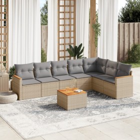 Juego de sofás jardín con cojines beige mezcla 8 pzas ratán PE de , Conjuntos de jardín - Ref: Foro24-3226038, Precio: 460,80...