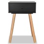 Mesitas de noche 2 uds. madera maciza de pino 40x30x61 cm negro de vidaXL, Mesitas de noche - Ref: Foro24-244741, Precio: 99,...