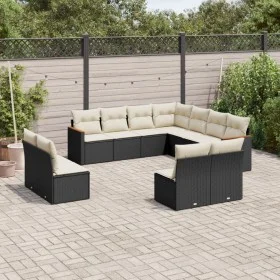 11-piece garden sofa set and black synthetic rattan cushions by , Garden sets - Ref: Foro24-3226084, Price: 609,26 €, Discoun...