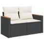 Set de sofás de jardín 11 pzas y cojines ratán sintético negro de , Conjuntos de jardín - Ref: Foro24-3226084, Precio: 578,78...