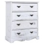Cajonera de madera blanca 60x30x75 cm de vidaXL, Aparadores - Ref: Foro24-284180, Precio: 207,20 €, Descuento: %