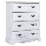 Cajonera de madera blanca 60x30x75 cm de vidaXL, Aparadores - Ref: Foro24-284180, Precio: 216,81 €, Descuento: %