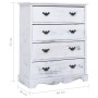Cajonera de madera blanca 60x30x75 cm de vidaXL, Aparadores - Ref: Foro24-284180, Precio: 207,20 €, Descuento: %