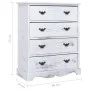 Cajonera de madera blanca 60x30x75 cm de vidaXL, Aparadores - Ref: Foro24-284180, Precio: 216,81 €, Descuento: %