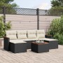 Set de comedor de jardín 7 pzas y cojines ratán sintético negro de , Conjuntos de jardín - Ref: Foro24-3226224, Precio: 340,3...