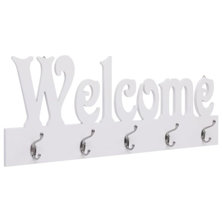 Perchero de pared WELCOME blanco 74x29,5 cm de vidaXL, Percheros para sombreros y abrigos - Ref: Foro24-284247, Precio: 47,58...