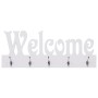 Perchero de pared WELCOME blanco 74x29,5 cm de vidaXL, Percheros para sombreros y abrigos - Ref: Foro24-284247, Precio: 47,58...