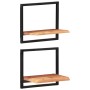 Estantes de pared 2 unidades madera maciza acacia 40x24x35 cm de , Estantes y estanterías - Ref: Foro24-338460, Precio: 60,34...