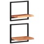 Estantes de pared 2 unidades madera maciza acacia 40x24x35 cm de , Estantes y estanterías - Ref: Foro24-338460, Precio: 60,34...