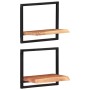 Estantes de pared 2 unidades madera maciza acacia 40x24x35 cm de , Estantes y estanterías - Ref: Foro24-338460, Precio: 60,34...