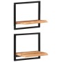 Estantes de pared 2 unidades madera maciza acacia 40x24x35 cm de , Estantes y estanterías - Ref: Foro24-338460, Precio: 60,34...