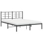 Estructura de cama con cabecero metal negro 150x200 cm de , Camas y somieres - Ref: Foro24-355563, Precio: 103,94 €, Descuent...