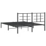 Estructura de cama con cabecero metal negro 150x200 cm de , Camas y somieres - Ref: Foro24-355563, Precio: 103,94 €, Descuent...