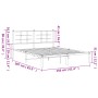 Estructura de cama con cabecero metal negro 150x200 cm de , Camas y somieres - Ref: Foro24-355563, Precio: 103,94 €, Descuent...