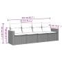 Set de sofás de jardín 4 pzas y cojines ratán sintético gris de , Conjuntos de jardín - Ref: Foro24-3225773, Precio: 227,66 €...