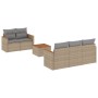 Juego de sofás jardín con cojines beige mezcla 6 pzas ratán PE de , Conjuntos de jardín - Ref: Foro24-3225786, Precio: 374,45...