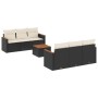 Set de comedor de jardín 7 pzas y cojines ratán sintético negro de , Conjuntos de jardín - Ref: Foro24-3225790, Precio: 398,5...