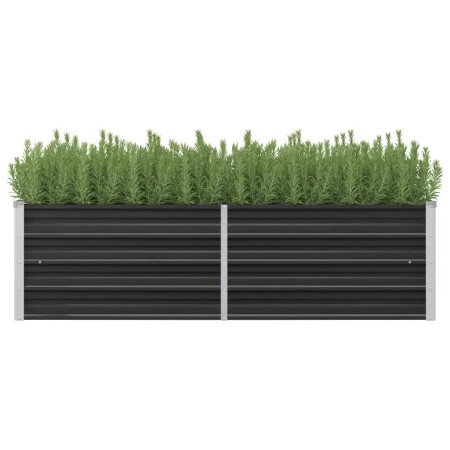 Arriate de acero galvanizado gris antracita 160x40x45 cm de vidaXL, Maceteros y jardineras - Ref: Foro24-45731, Precio: 39,66...