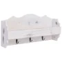 Perchero de pared de madera blanco 50x10x23 cm de vidaXL, Percheros para sombreros y abrigos - Ref: Foro24-284231, Precio: 39...