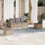 Juego de sofás jardín con cojines beige mezcla 5 pzas ratán PE de , Conjuntos de jardín - Ref: Foro24-3225849, Precio: 304,57...