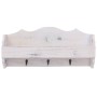 Perchero de pared de madera blanco 50x10x23 cm de vidaXL, Percheros para sombreros y abrigos - Ref: Foro24-284231, Precio: 40...