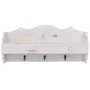 Perchero de pared de madera blanco 50x10x23 cm de vidaXL, Percheros para sombreros y abrigos - Ref: Foro24-284231, Precio: 39...