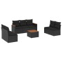 Set de sofás de jardín 8 piezas y cojines ratán sintético negro de , Conjuntos de jardín - Ref: Foro24-3225880, Precio: 460,7...