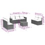 Set de sofás de jardín 8 piezas y cojines ratán sintético negro de , Conjuntos de jardín - Ref: Foro24-3225880, Precio: 460,7...