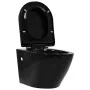 Spülrandloses Wand-WC aus schwarzer Keramik von vidaXL, Badezimmer - Ref: Foro24-145238, Preis: 230,15 €, Rabatt: %