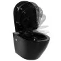 Spülrandloses Wand-WC aus schwarzer Keramik von vidaXL, Badezimmer - Ref: Foro24-145238, Preis: 230,15 €, Rabatt: %
